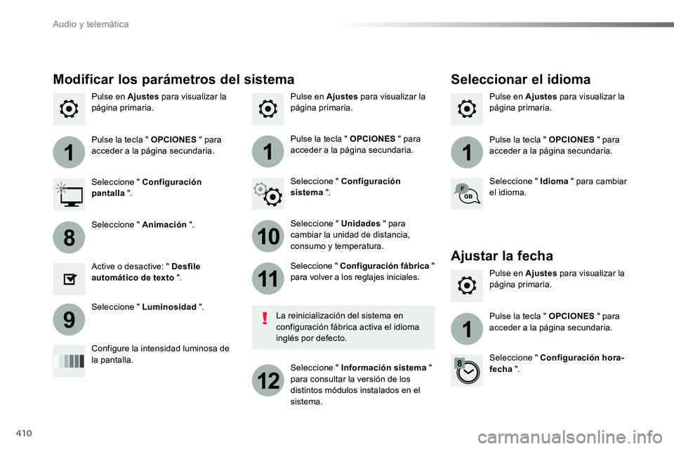 TOYOTA PROACE VERSO 2017 Manual del propietario (in Spanish) 410
111
10
11
12
8
91
ProaceVerso_es_Chap10b_NAC-1_ed01-2016
Pulse en Ajustes para visualizar la página primaria.Pulse en Ajustes para visualizar la página primaria.Pulse en Ajustes para visualizar TOYOTA PROACE VERSO 2017 Manual del propietario (in Spanish) 410
111
10
11
12
8
91
ProaceVerso_es_Chap10b_NAC-1_ed01-2016
Pulse en Ajustes para visualizar la página primaria.Pulse en Ajustes para visualizar la página primaria.Pulse en Ajustes para visualizar