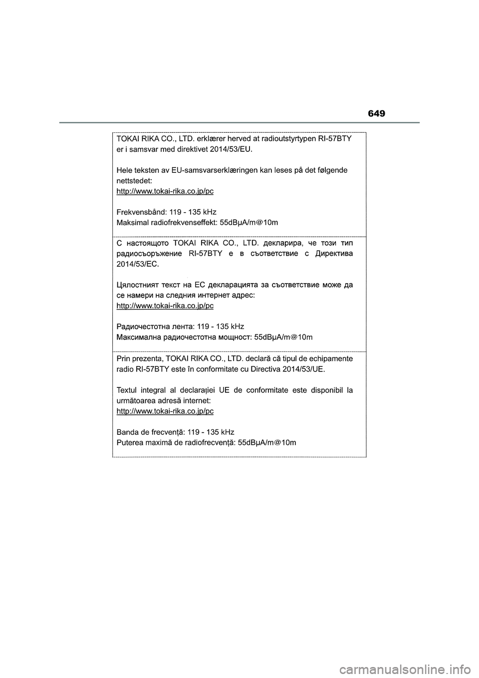 TOYOTA RAV4 2022  Manual del propietario (in Spanish) 649 