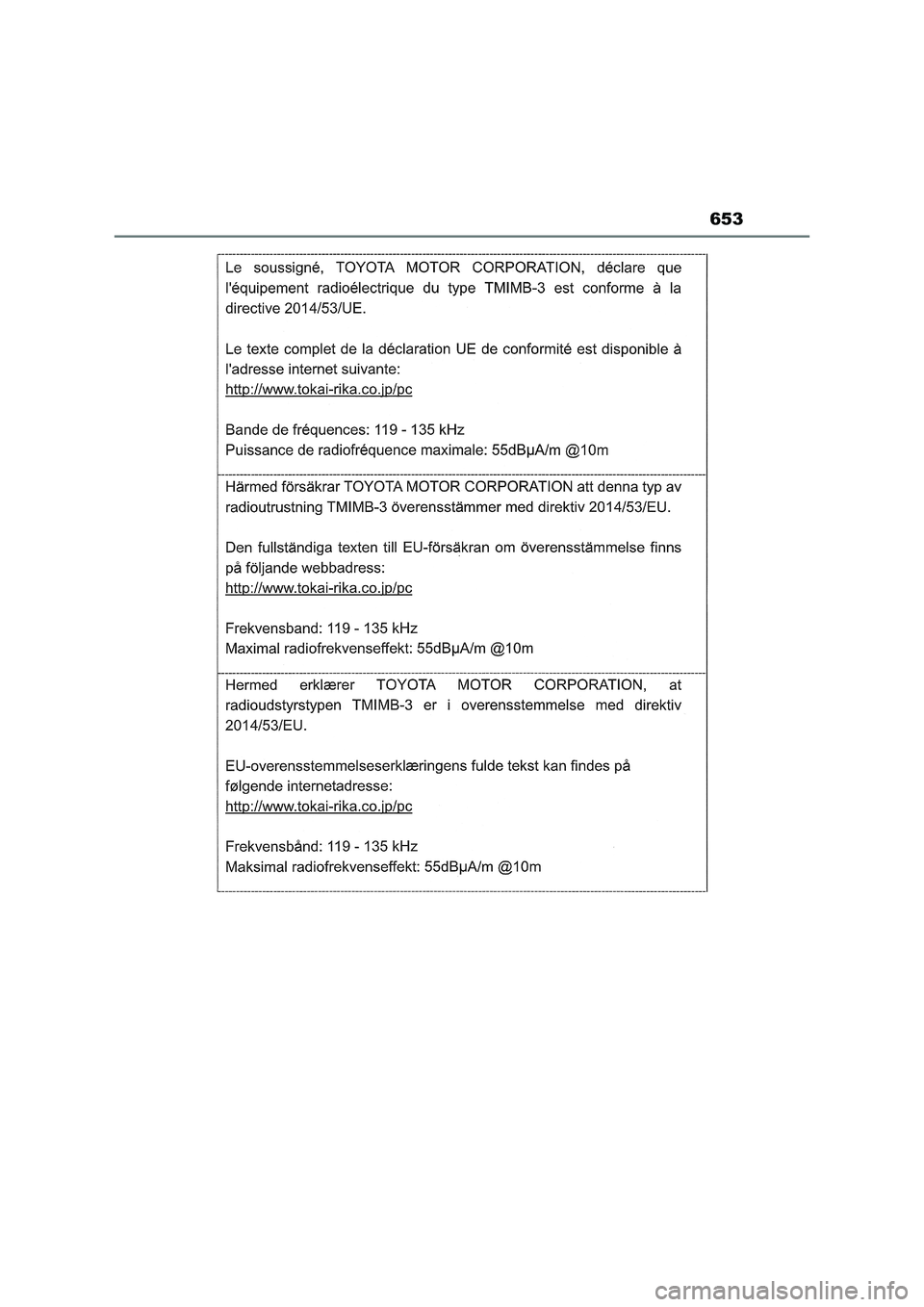 TOYOTA RAV4 2022  Manual del propietario (in Spanish) 653 