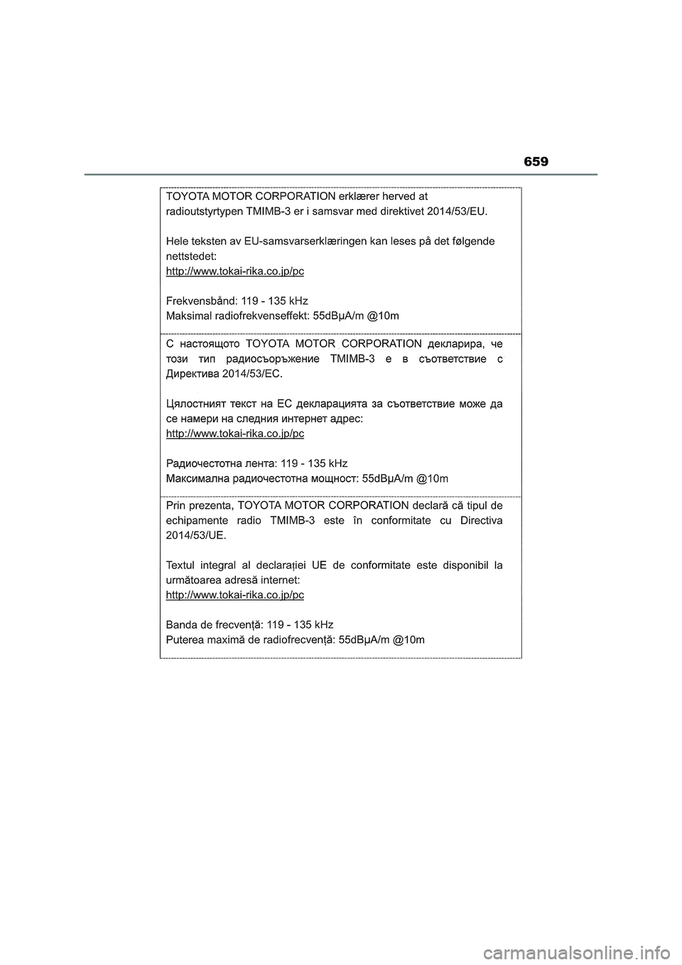 TOYOTA RAV4 2022  Manual del propietario (in Spanish) 659 
