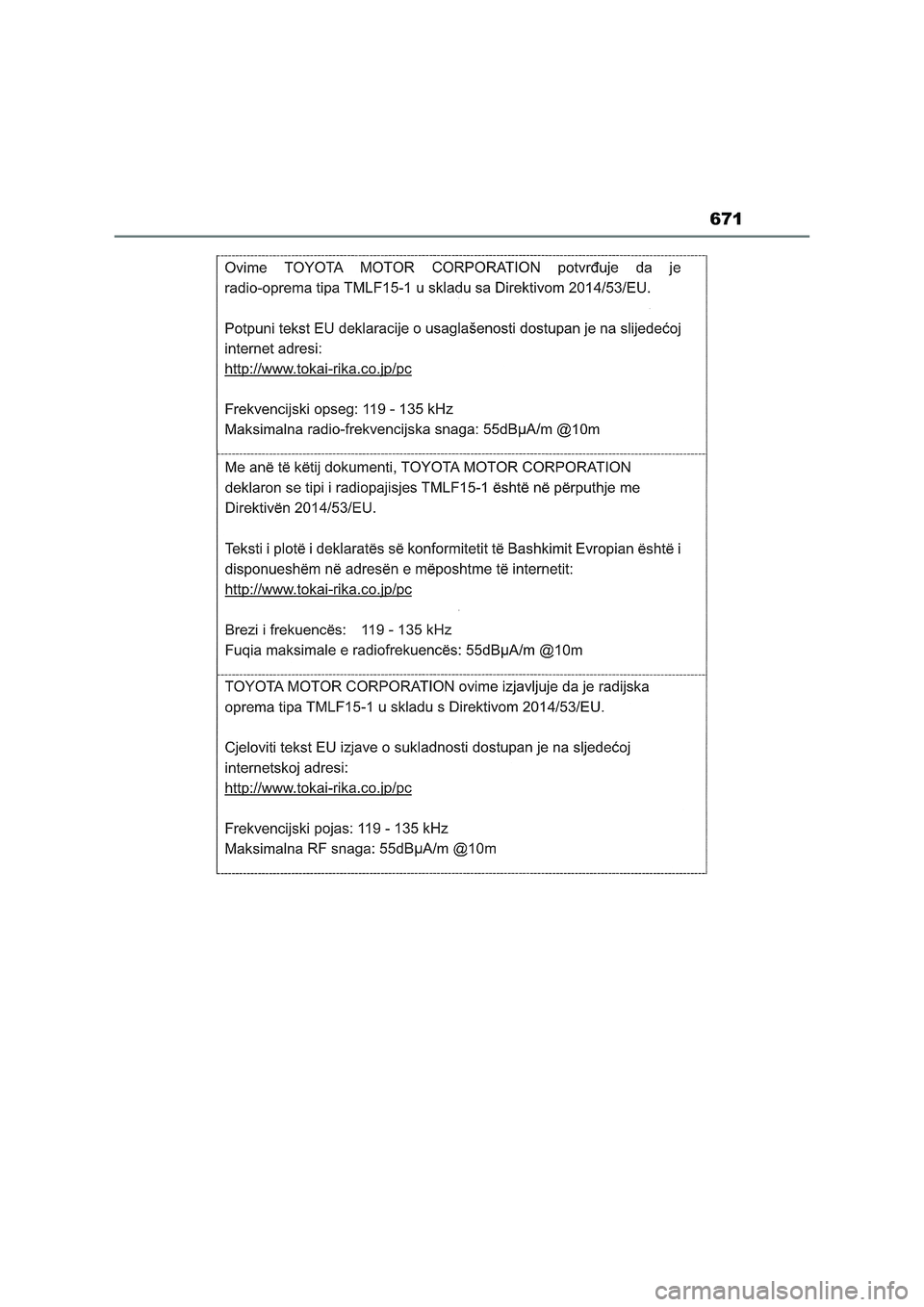 TOYOTA RAV4 2022  Manual del propietario (in Spanish) 671 