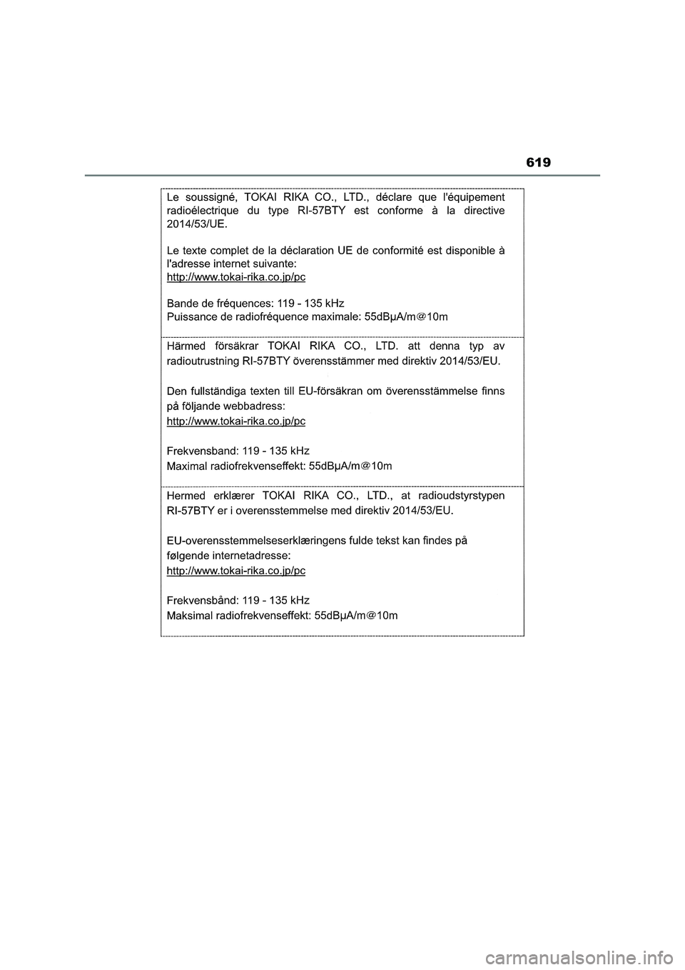 TOYOTA RAV4 2022  Manuale duso (in Italian) 619 