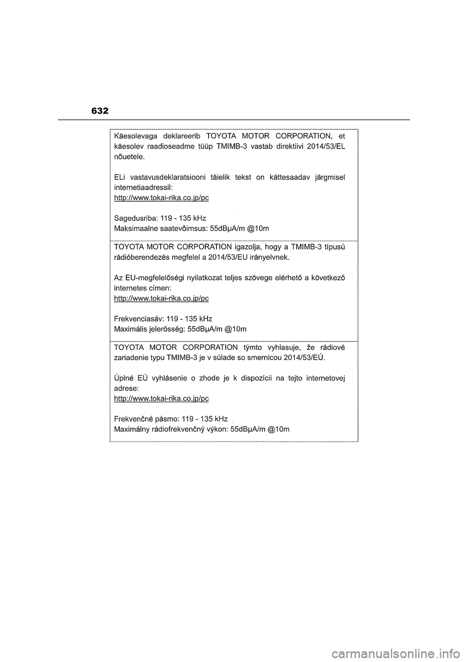 TOYOTA RAV4 2022  Manuale duso (in Italian) 632 