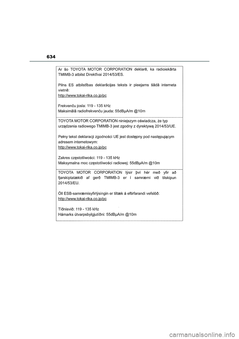 TOYOTA RAV4 2022  Manuale duso (in Italian) 634 