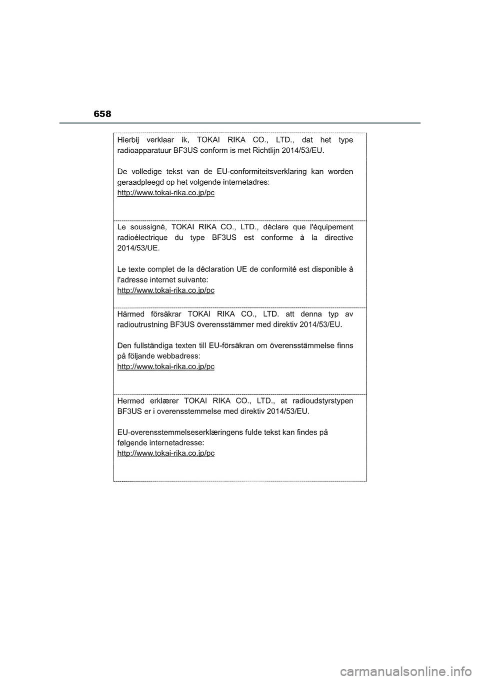 TOYOTA RAV4 2022  Manuale duso (in Italian) 658 