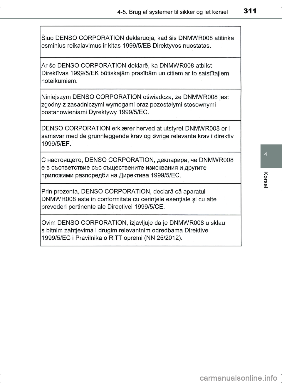 TOYOTA RAV4 2017  Brugsanvisning (in Danish) 3114-5. Brug af systemer til sikker og let kørsel
4
Kørsel
OM42753DK
OM42753DK.book  Page 311  Wednesday, September 7, 2016  2:13 PM 
