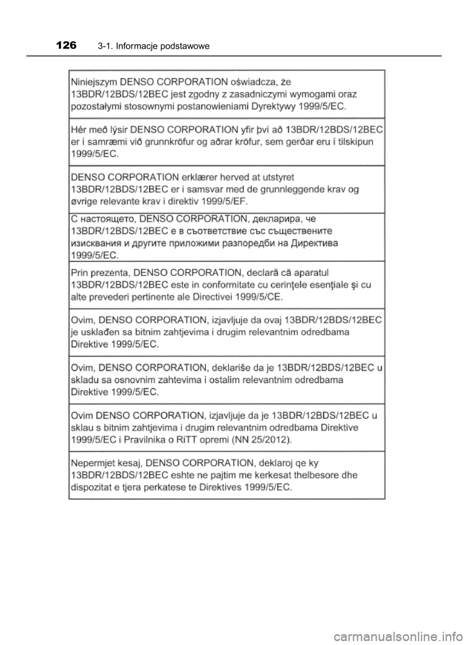 TOYOTA RAV4 2017  Instrukcja obsługi (in Polish) 1263-1. Informacje podstawowe
44 RAV4_OM42753E  2/9/16  10:33  Page 126    (Black plate) 