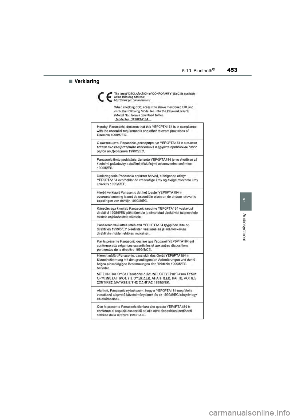 TOYOTA RAV4 2016  Instructieboekje (in Dutch) 4535-10. Bluetooth®
5
Audiosysteem
RAV4_OM_OM42A45E_(EE)■
Verklaring
RAV4_OM_OM42A45E_(EE).book  Page 453 
 Tuesday, October 20, 2015  11:26 AM 