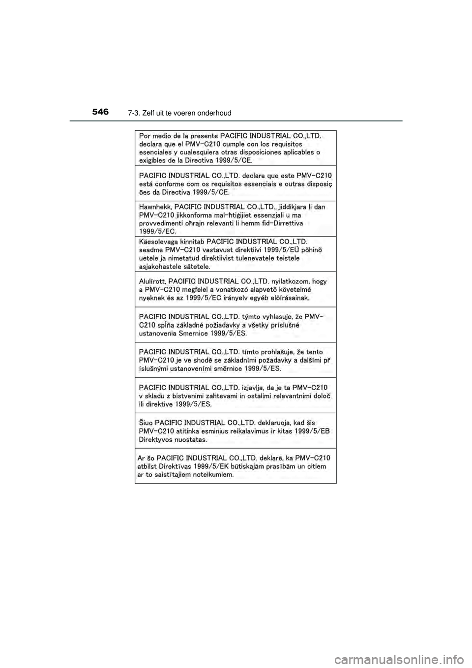 TOYOTA RAV4 2016  Instructieboekje (in Dutch) 5467-3. Zelf uit te voeren onderhoud
RAV4_OM_OM42A45E_(EE)
RAV4_OM_OM42A45E_(EE).book  Page 546  Tuesday, October 20, 2015  11:26 AM 