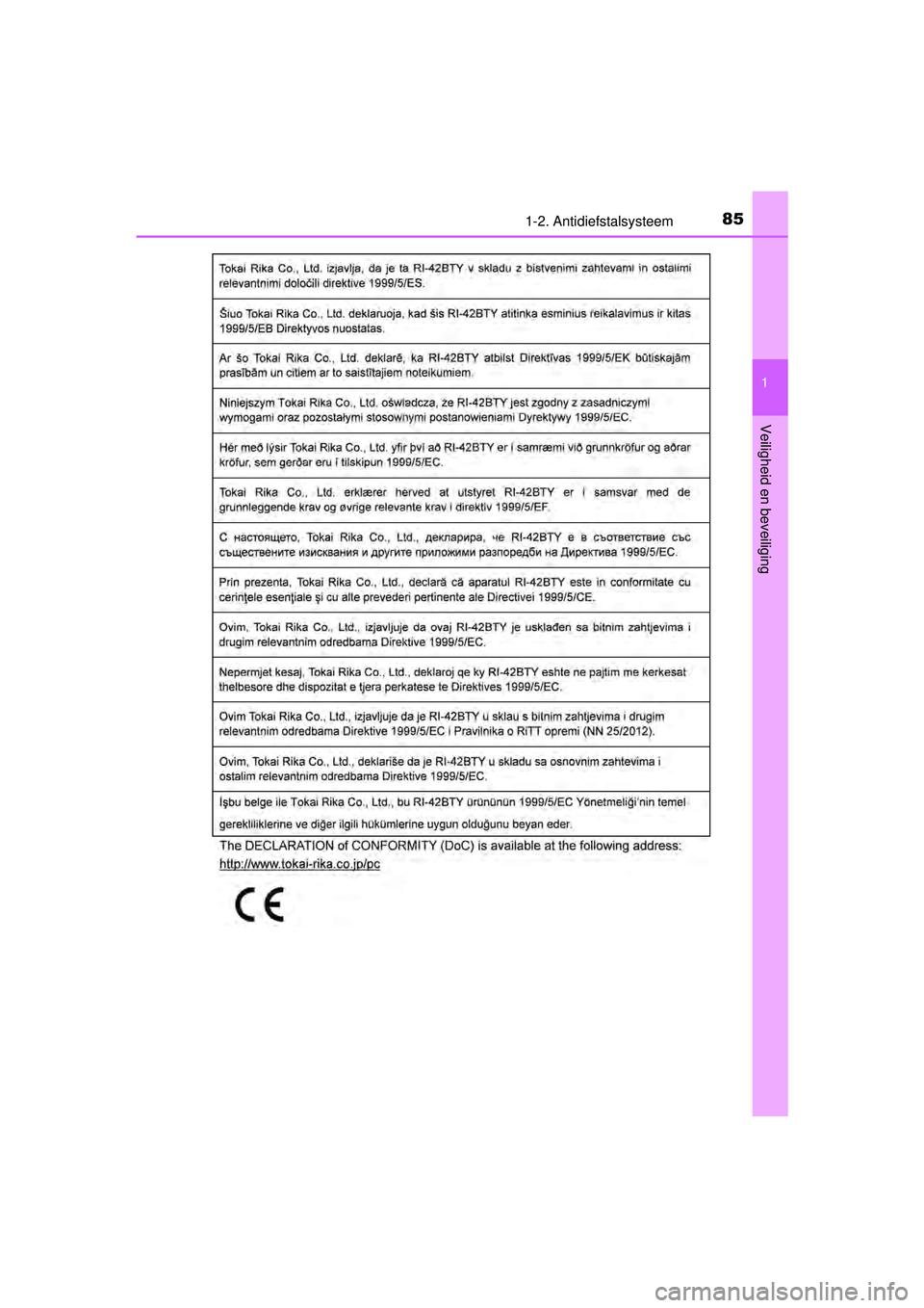 TOYOTA RAV4 2016  Instructieboekje (in Dutch) 851-2. Antidiefstalsysteem
1
RAV4_OM_OM42A45E_(EE)
Veiligheid en beveiliging
RAV4_OM_OM42A45E_(EE).book  Page 85  Tuesday, October 20, 2015  11:26 AM 