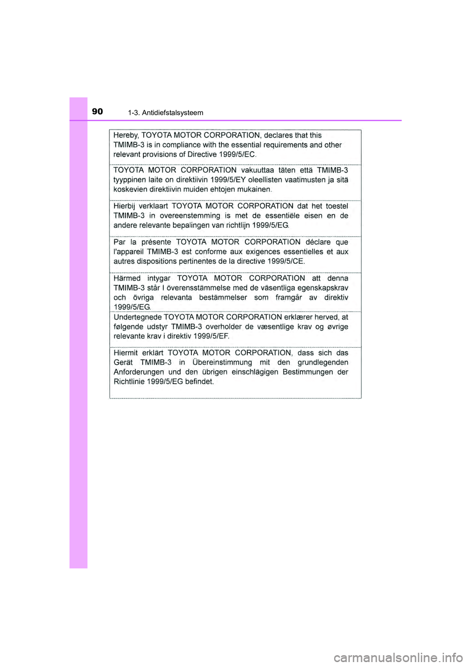 TOYOTA RAV4 HYBRID 2017  Instructieboekje (in Dutch) 901-3. Antidiefstalsysteem
RAV4-HV_OM_OM42B04E_(EE)
RAV4-HV_OM_OM42B04E_(EE).book  Page 90  Friday, August 5, 2016  4:24 PM 