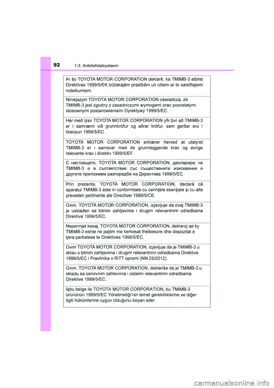 TOYOTA RAV4 HYBRID 2017  Instructieboekje (in Dutch) 921-3. Antidiefstalsysteem
RAV4-HV_OM_OM42B04E_(EE)
RAV4-HV_OM_OM42B04E_(EE).book  Page 92  Friday, August 5, 2016  4:24 PM 