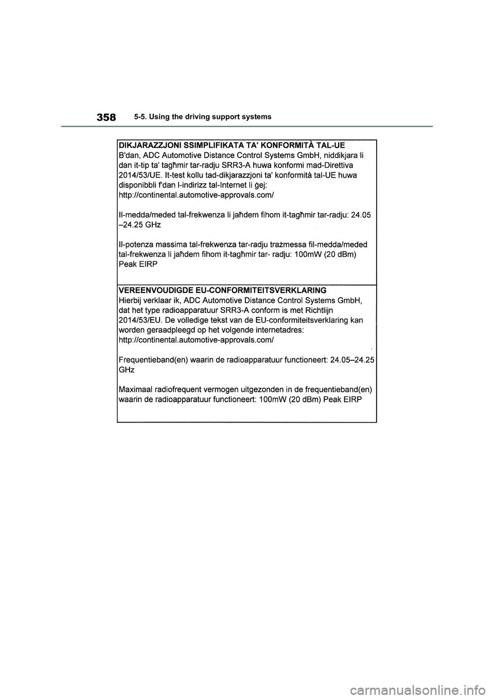 TOYOTA RAV4 PLUG-IN HYBRID 2022  Owners Manual 3585-5. Using the driving support systems 