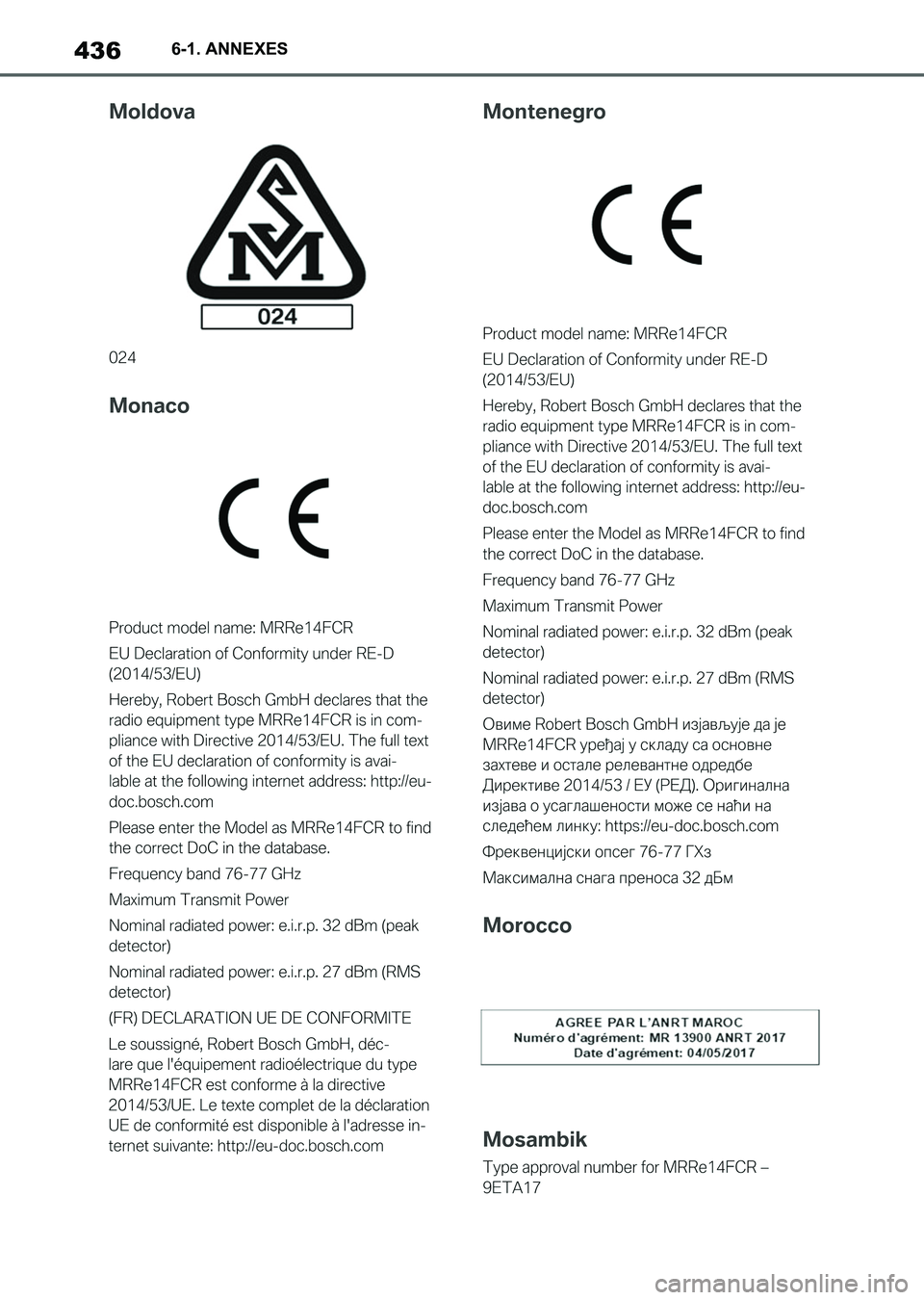 TOYOTA SUPRA 2023  Manuel du propriétaire (in French) 4366-1. ANNEXES
Supra_OM_French_OM9A432K_1_2211.book  436 ページ  ２０２２年８月２９日　月曜日　午後７時５４分 
