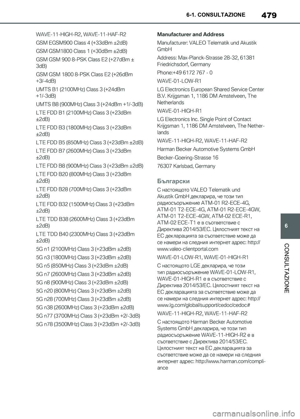 TOYOTA SUPRA 2023  Manuale duso (in Italian) 479
6 6-1. CONSULTAZIONE
CONSULTAZIONE
Supra_OM_Italian_OM9A435L_1_2211.book  479 ページ  ２０２２年８月３０日　火曜日　午後２時３２分 