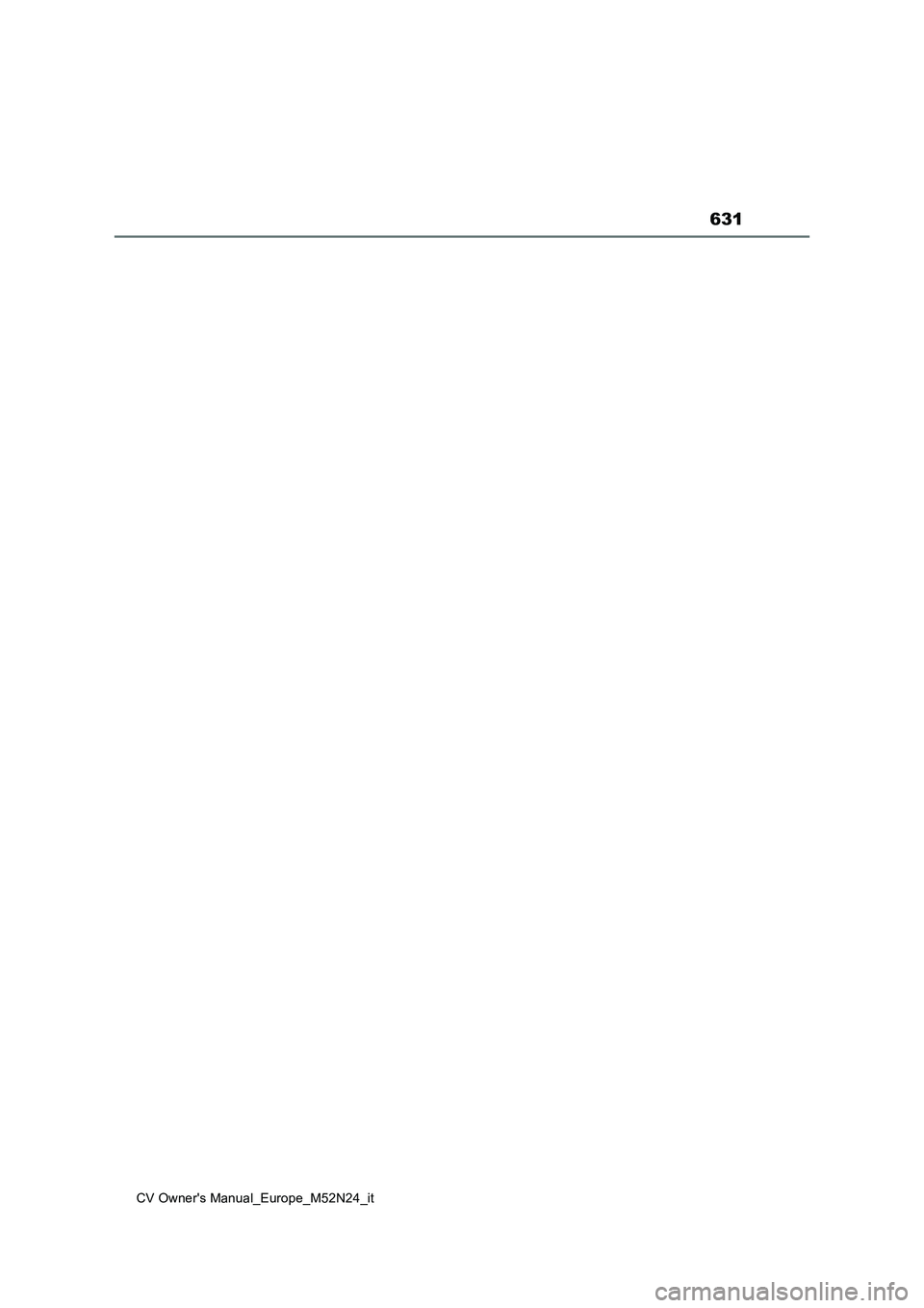 TOYOTA YARIS CROSS 2022  Manuale duso (in Italian) 631
CV Owner's Manual_Europe_M52N24_it 