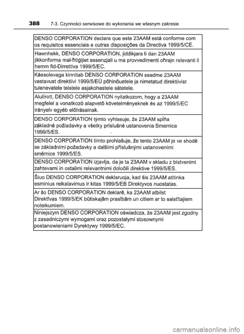 TOYOTA YARIS HATCHBACK 2016  Instrukcja obsługi (in Polish) 3887-3. CzynnoÊci serwisowe do wykonania we w∏asnym zakresie
21 YARIS OM52G66E  4/5/16  10:38  Page 388    (Black plate) 