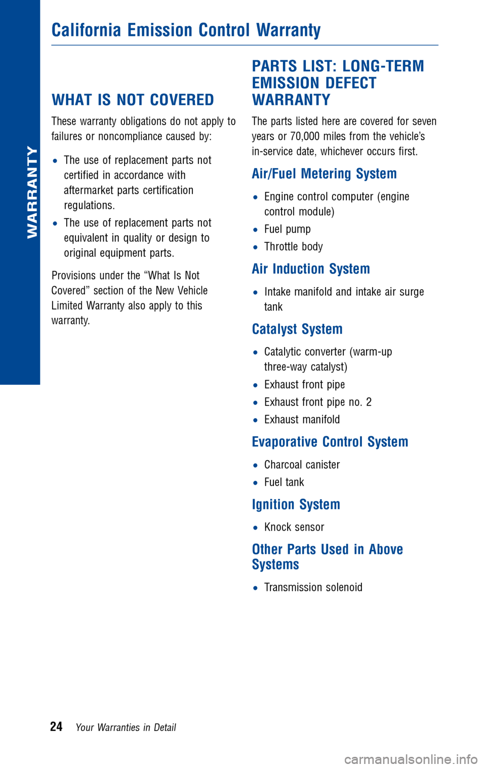TOYOTA FJ CRUISER 2010 1.G Warranty And Maintenance Guide 