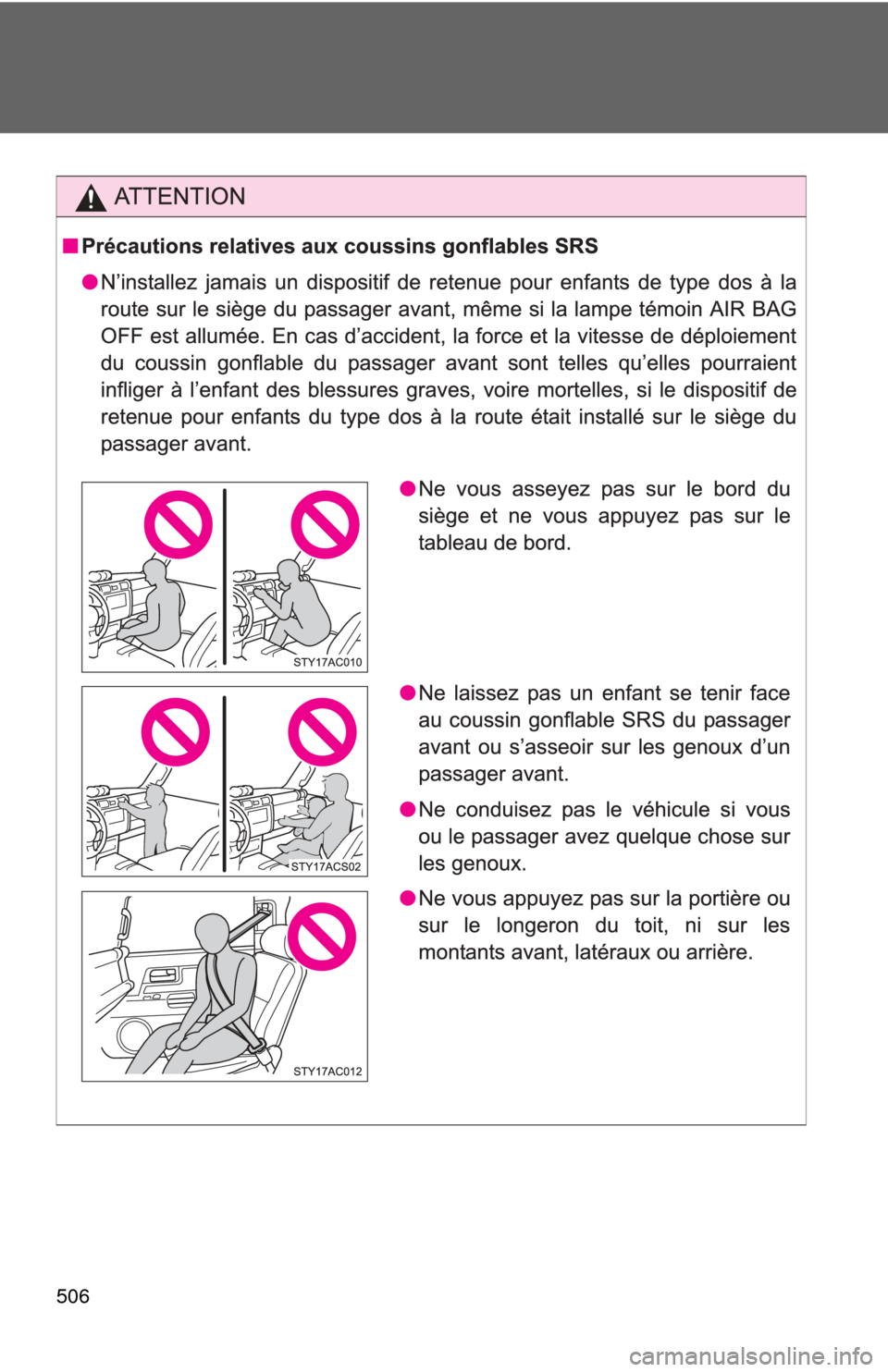 TOYOTA FJ CRUISER 2011 1.G Owners Manual 506 