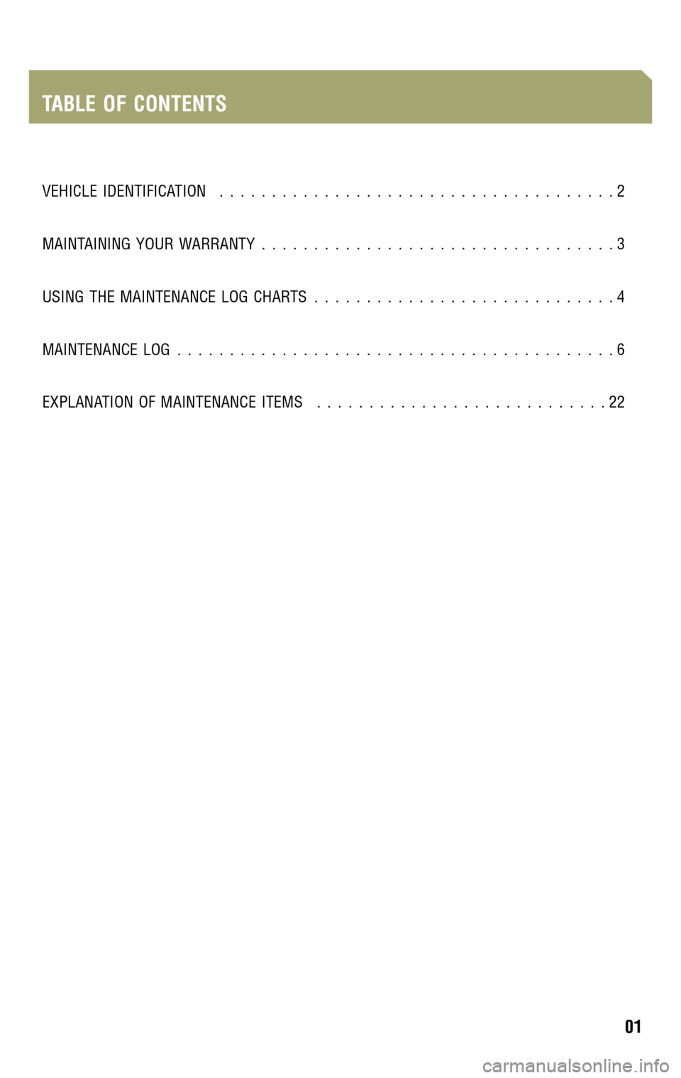 TOYOTA HIGHLANDER HYBRID 2009 XU40 / 2.G Warranty And Maintenance Guide 