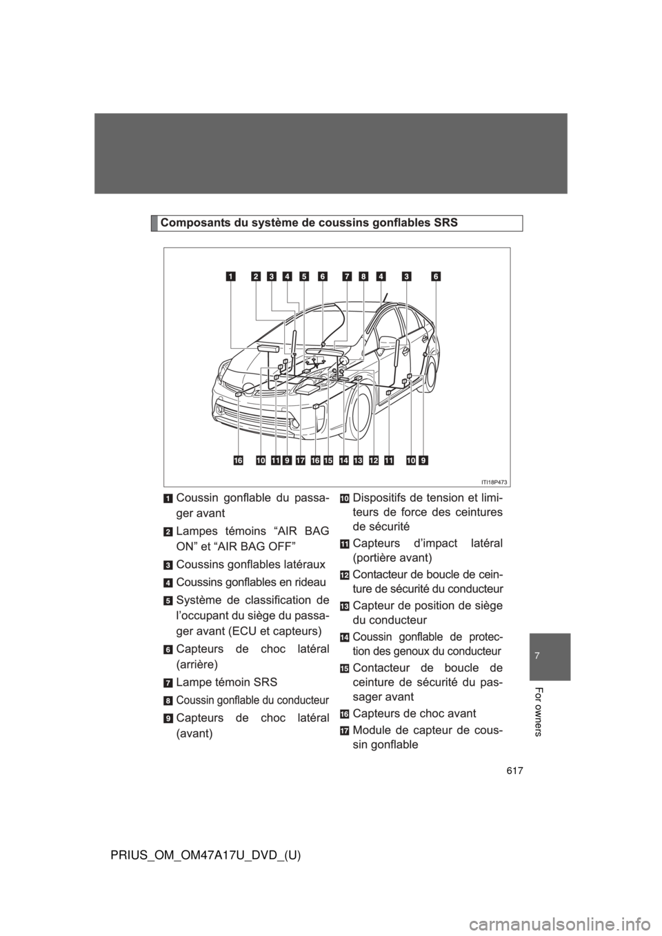 TOYOTA PRIUS 2015 4.G Owners Manual 617
7
For owners
PRIUS_OM_OM47A17U_DVD_(U) 