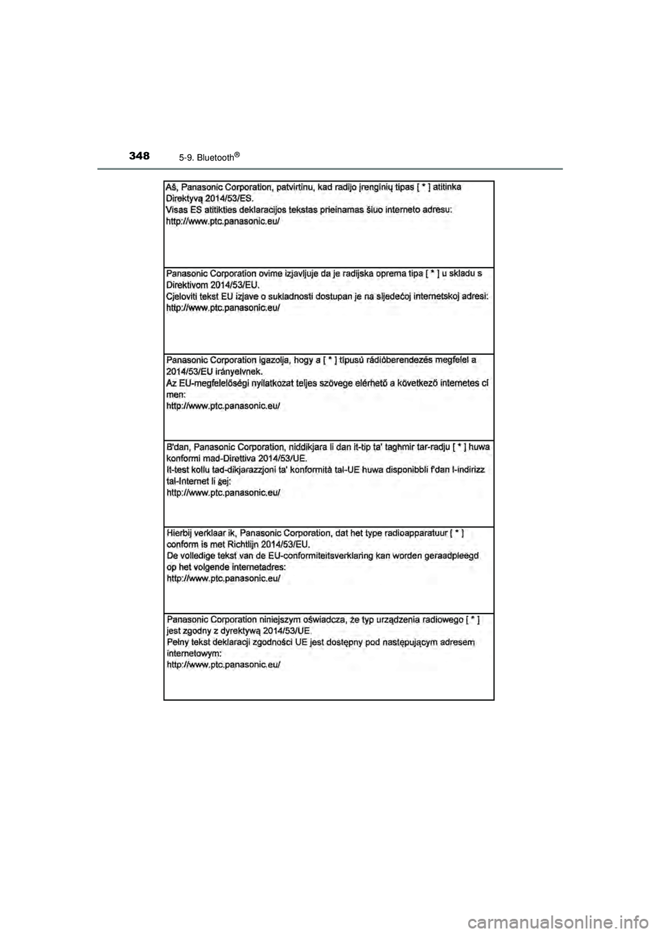 TOYOTA AYGO 2021  Instructieboekje (in Dutch) 3485-9. Bluetooth®
AYGO_OM_Europe_OM9A012E
AYGO_OM_Europe_OM9A012E.book  Page 348  Wednesday, October 28, 2020  10:30 AM 