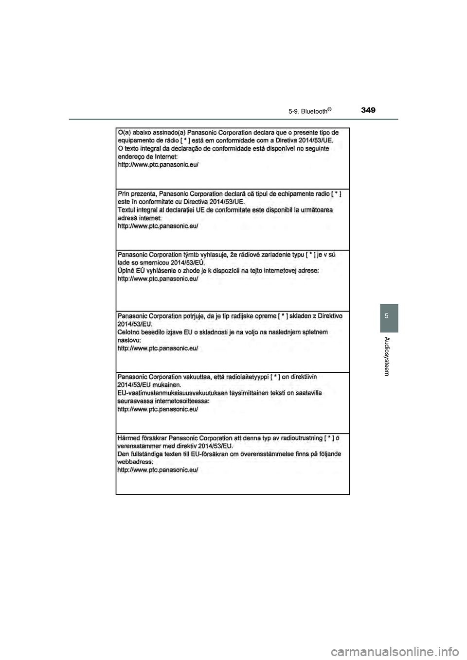 TOYOTA AYGO 2021  Instructieboekje (in Dutch) 3495-9. Bluetooth®
5
Audiosysteem
AYGO_OM_Europe_OM9A012E
AYGO_OM_Europe_OM9A012E.book  Page 349  Wednesday, October 28, 2020  10:30 AM 