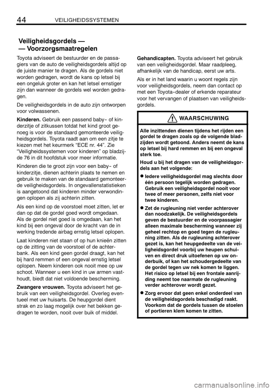 TOYOTA AYGO 2008  Instructieboekje (in Dutch) 