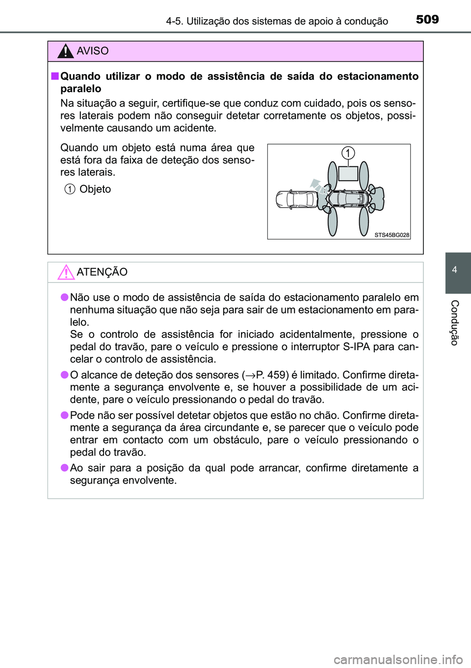 TOYOTA C-HR 2023  Manual de utilização (in Portuguese) 509������8�W�L�O�L�]�D�o�m�R��G�R�V��V�L�V�W�H�P�D�V��G�H��D�S�R�L�R��j��F�R�Q�G�X�o�m�R
�
�&�R�Q�G�X�o�m�R
�$�9 �, �6 �2
■�4�X�D�Q�G�R� �X�W�L�O�L�]�D�U� �R� �P�R�G�R� �G�H� �D�V�V