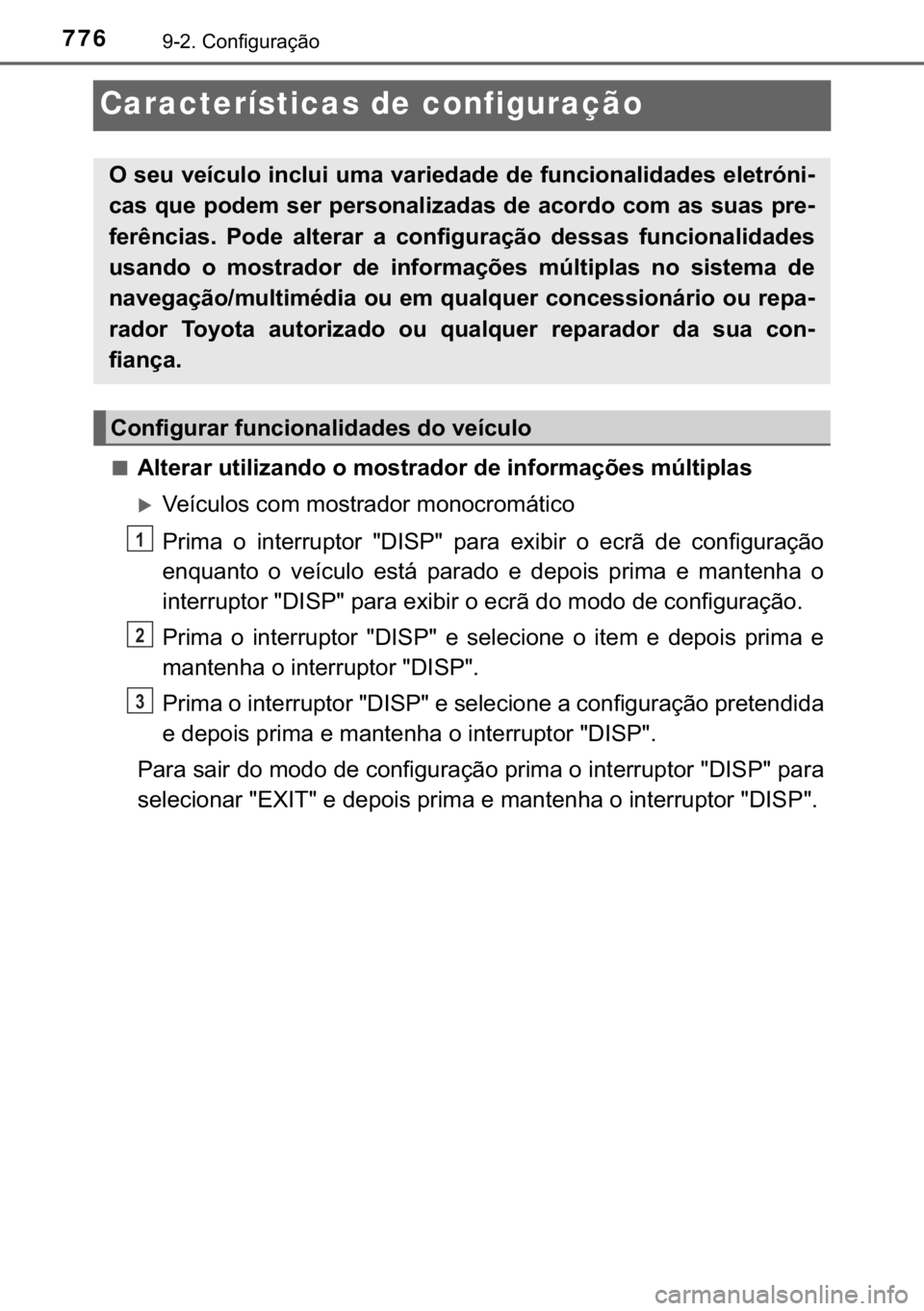TOYOTA C-HR 2017  Manual de utilização (in Portuguese) 776      & R Q I L J X U D o m R
Características de configuração
■<0024004f00570048005500440055000300580057004c004f004c005d0044005100470052000300520003005000520056005700550044004700520055000