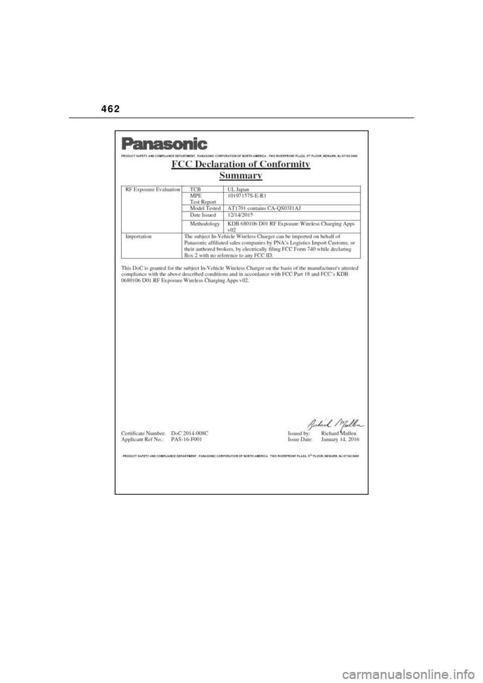 TOYOTA COROLLA 2023  Owners Manual 462 