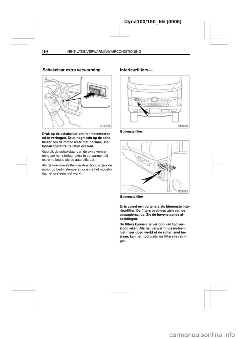 TOYOTA DYNA 2013  Instructieboekje (in Dutch) 