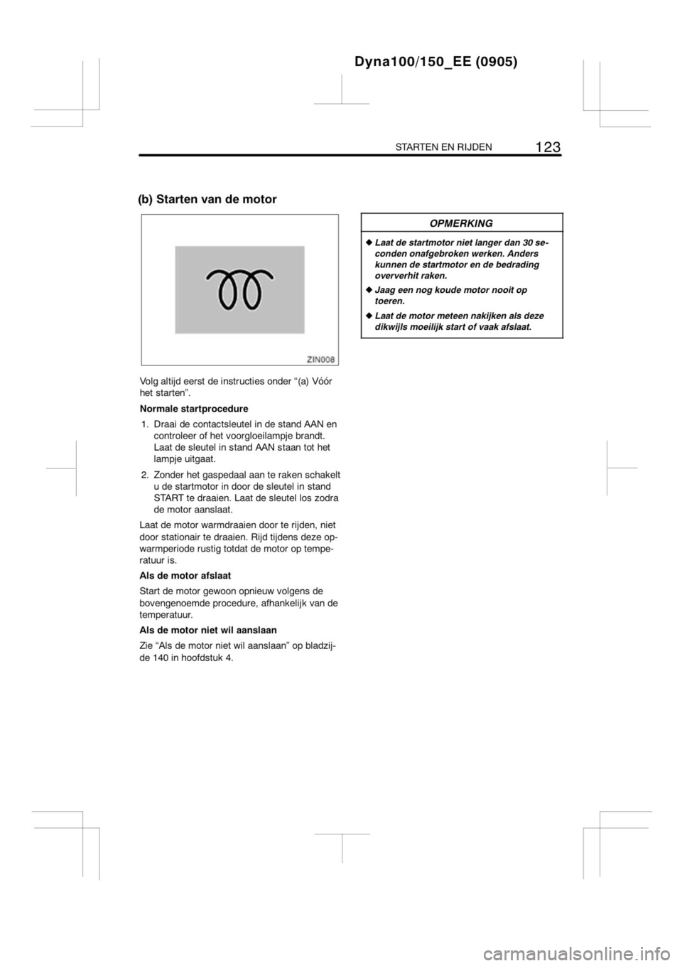 TOYOTA DYNA 2013  Instructieboekje (in Dutch) 