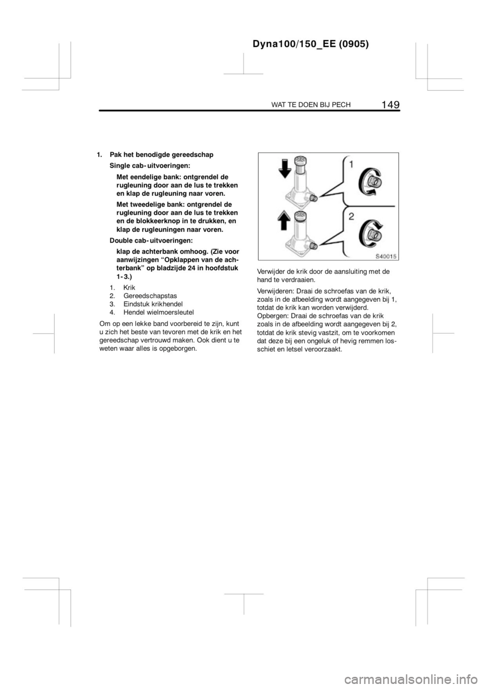 TOYOTA DYNA 2013  Instructieboekje (in Dutch) 