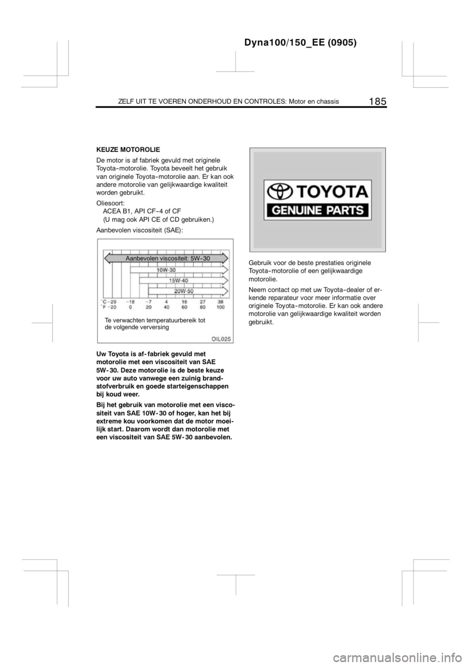 TOYOTA DYNA 2013  Instructieboekje (in Dutch) 