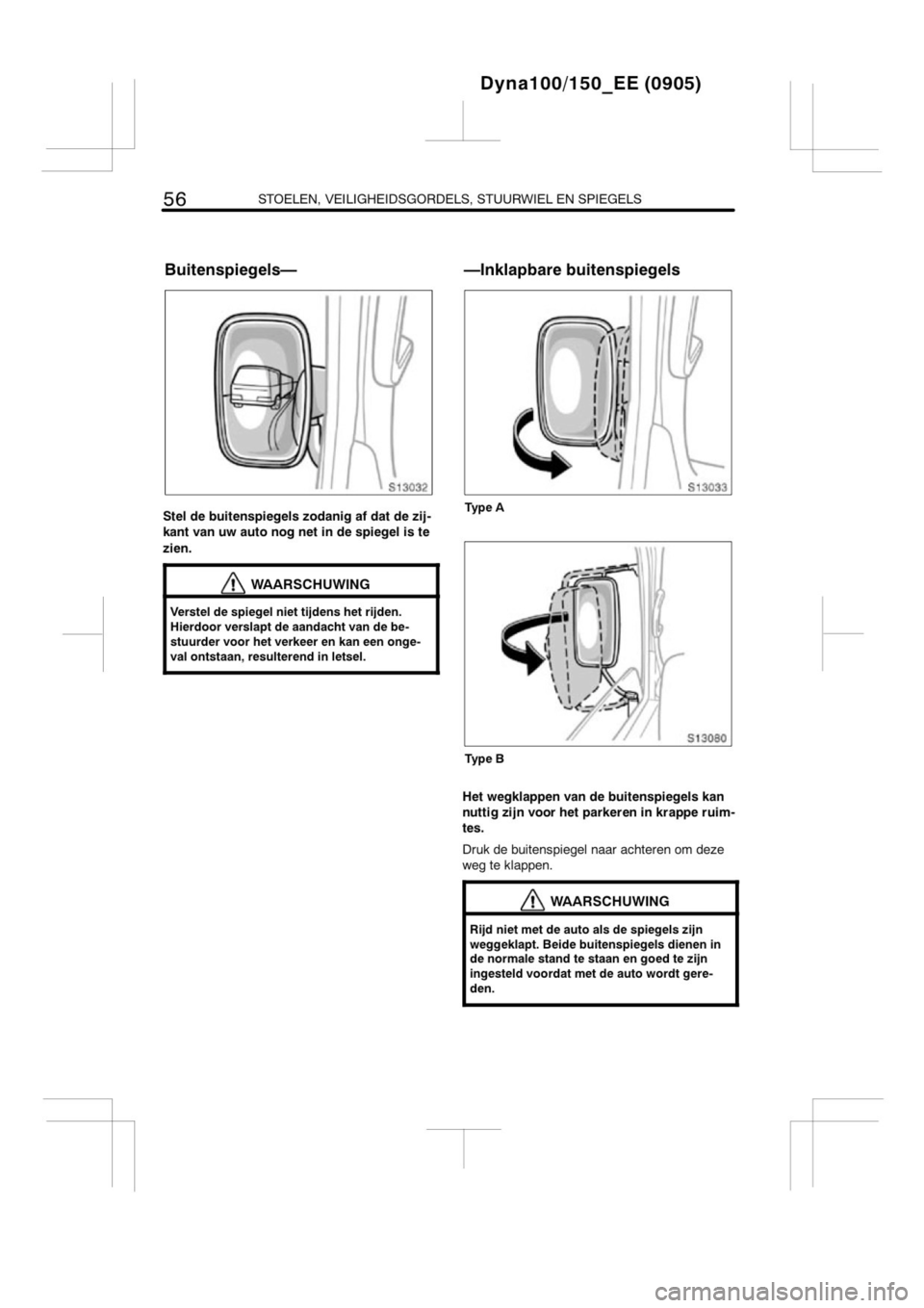 TOYOTA DYNA 2013  Instructieboekje (in Dutch) 