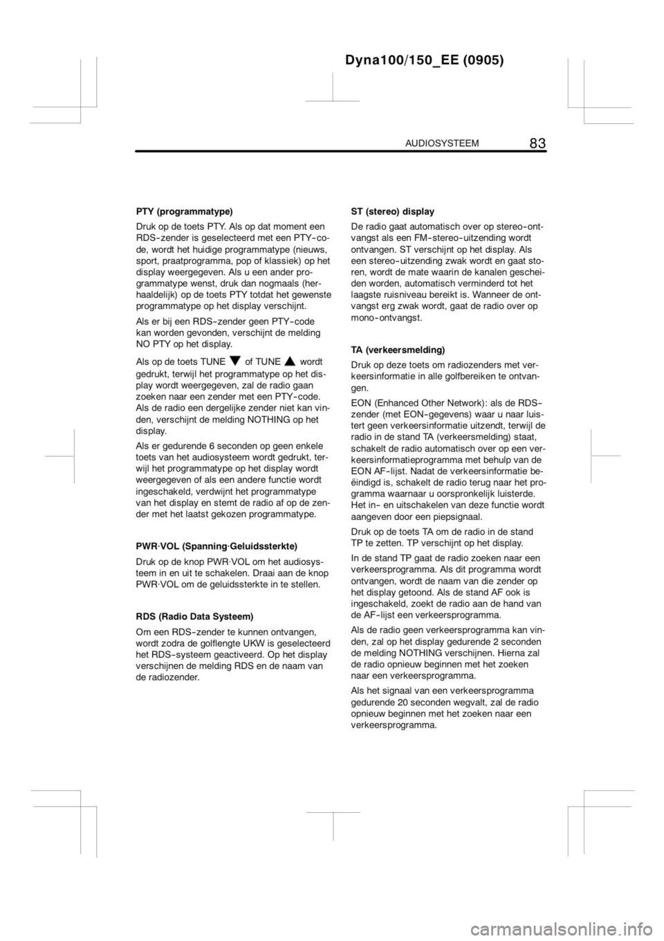 TOYOTA DYNA 2013  Instructieboekje (in Dutch) 