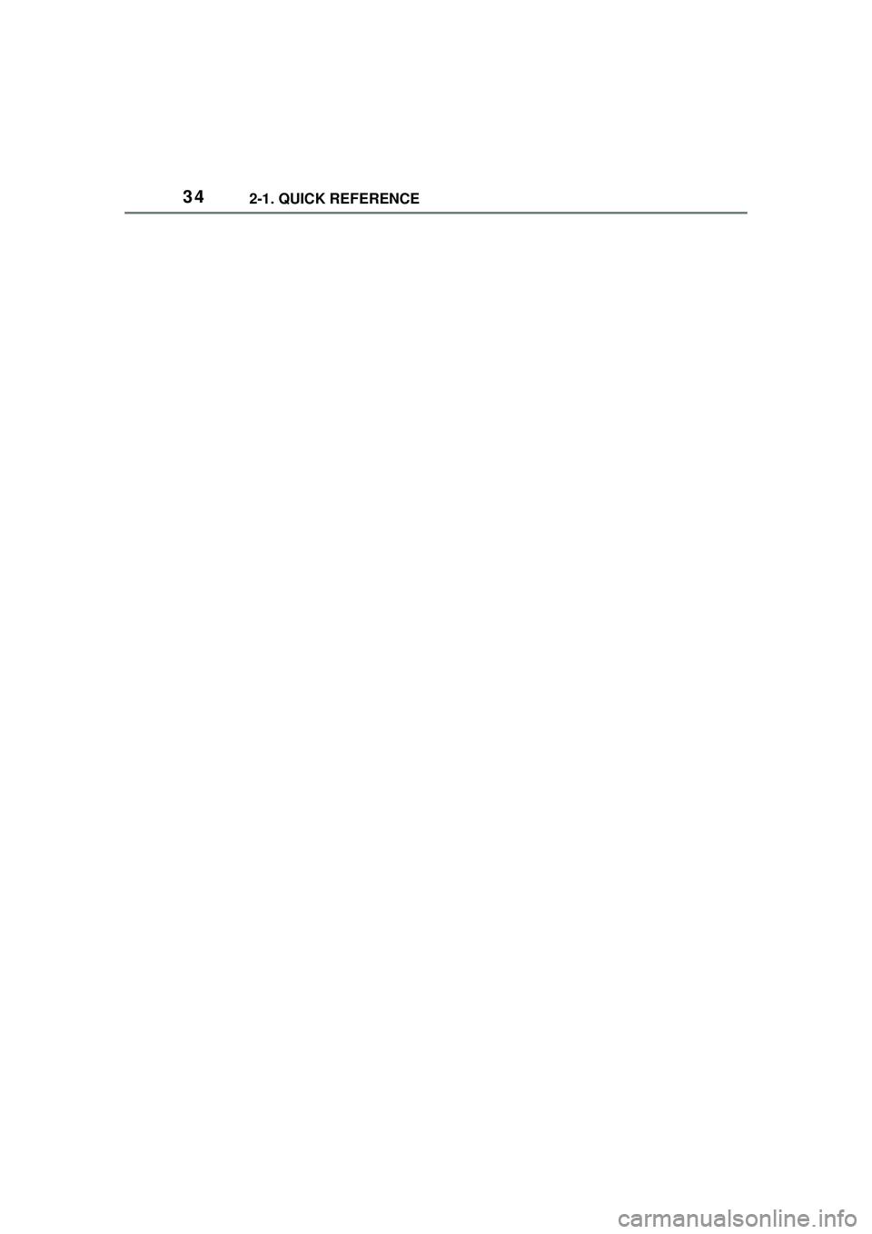 TOYOTA GR SUPRA 2022  Owners Manual 342-1. QUICK REFERENCE 