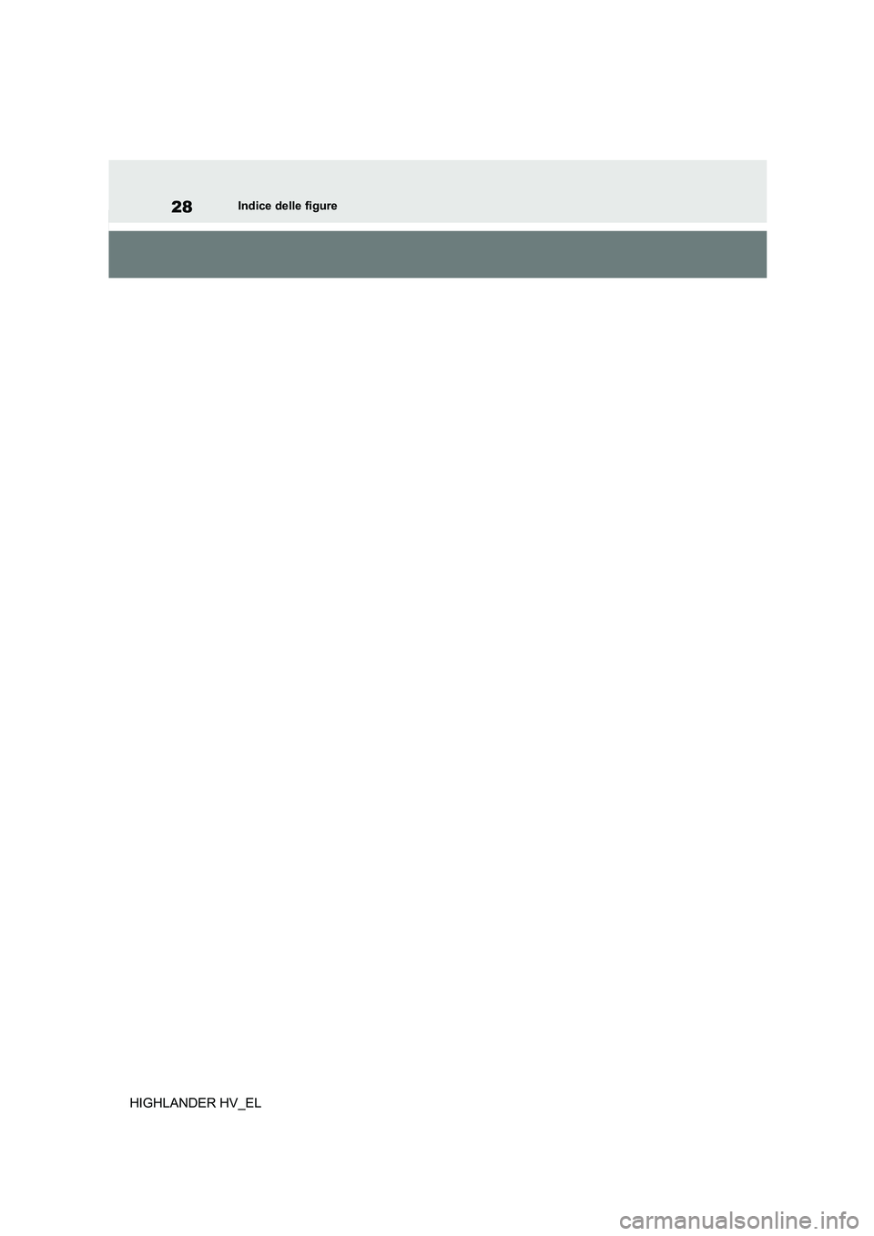 TOYOTA HIGHLANDER 2020  Manuale duso (in Italian) 28Indice delle figure
HIGHLANDER HV_EL 