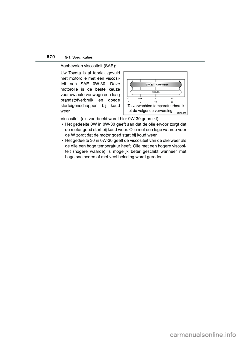 TOYOTA HILUX 2019  Instructieboekje (in Dutch) 6709-1. Specificaties
HILUX_OM_OM0K375E_(EE)
Aanbevolen viscositeit (SAE):
Uw  Toyota  is  af  fabriek  gevuld
met motorolie met een viscosi-
teit  van  SAE  0W-30.  Deze
motorolie  is  de  beste  keu