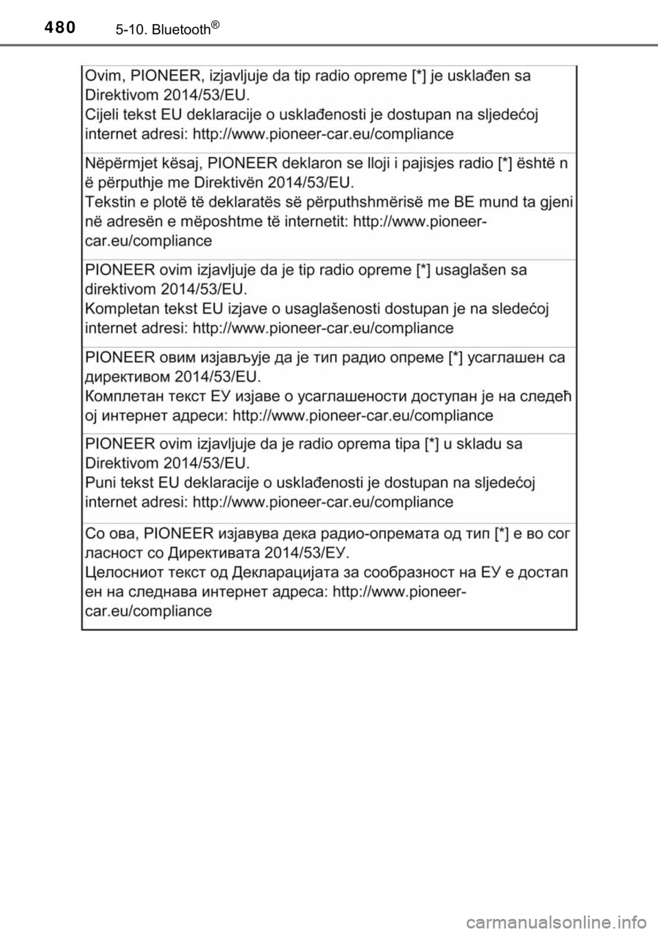 TOYOTA HILUX 2018  Manual de utilização (in Portuguese) 480�������%�O�X�H�W�R�R�W�K�Š 