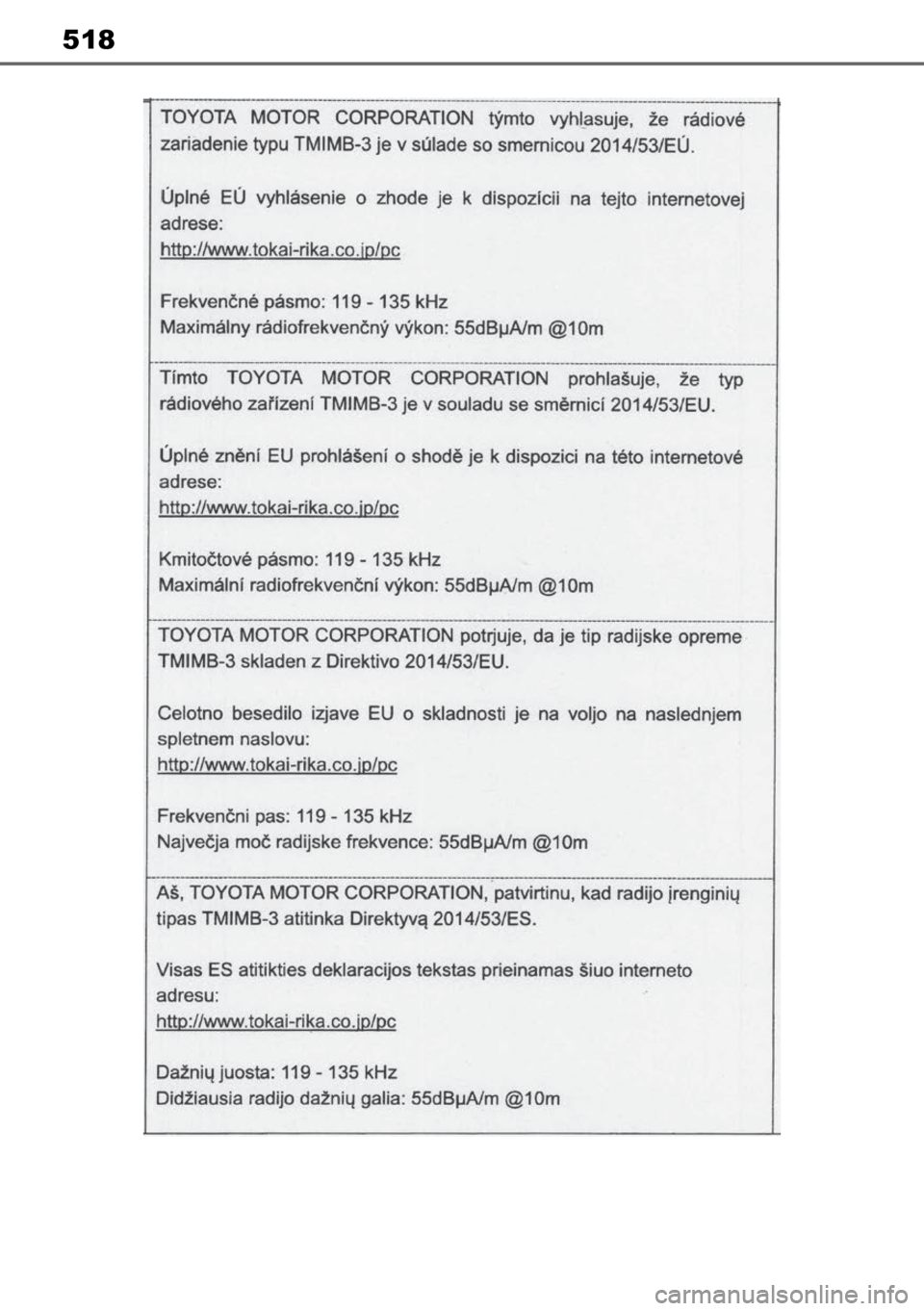 TOYOTA MIRAI 2023  Manual de utilização (in Portuguese) 518 