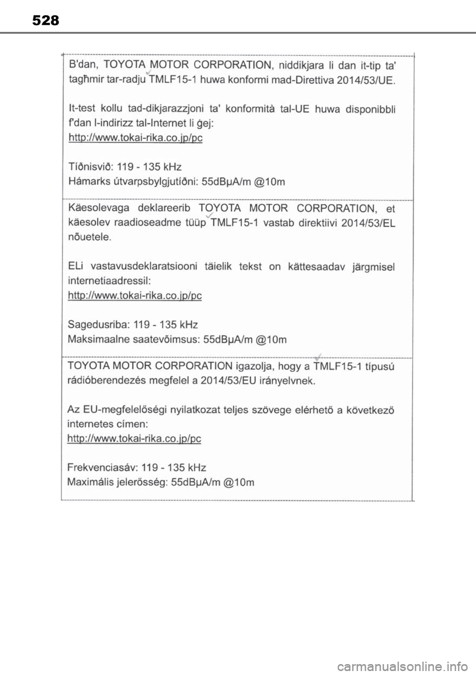 TOYOTA MIRAI 2023  Manual de utilização (in Portuguese) 528 