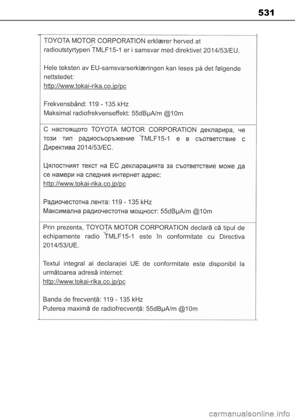 TOYOTA MIRAI 2023  Manual de utilização (in Portuguese) 531 