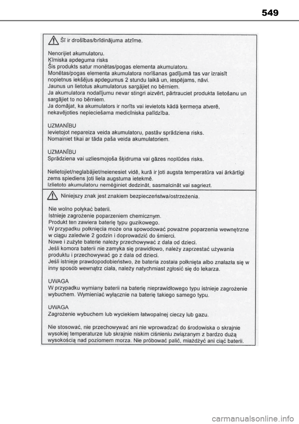 TOYOTA MIRAI 2023  Manual de utilização (in Portuguese) 549 