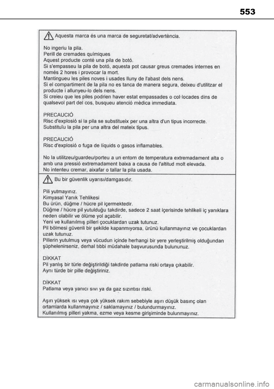 TOYOTA MIRAI 2023  Manual de utilização (in Portuguese) 553 