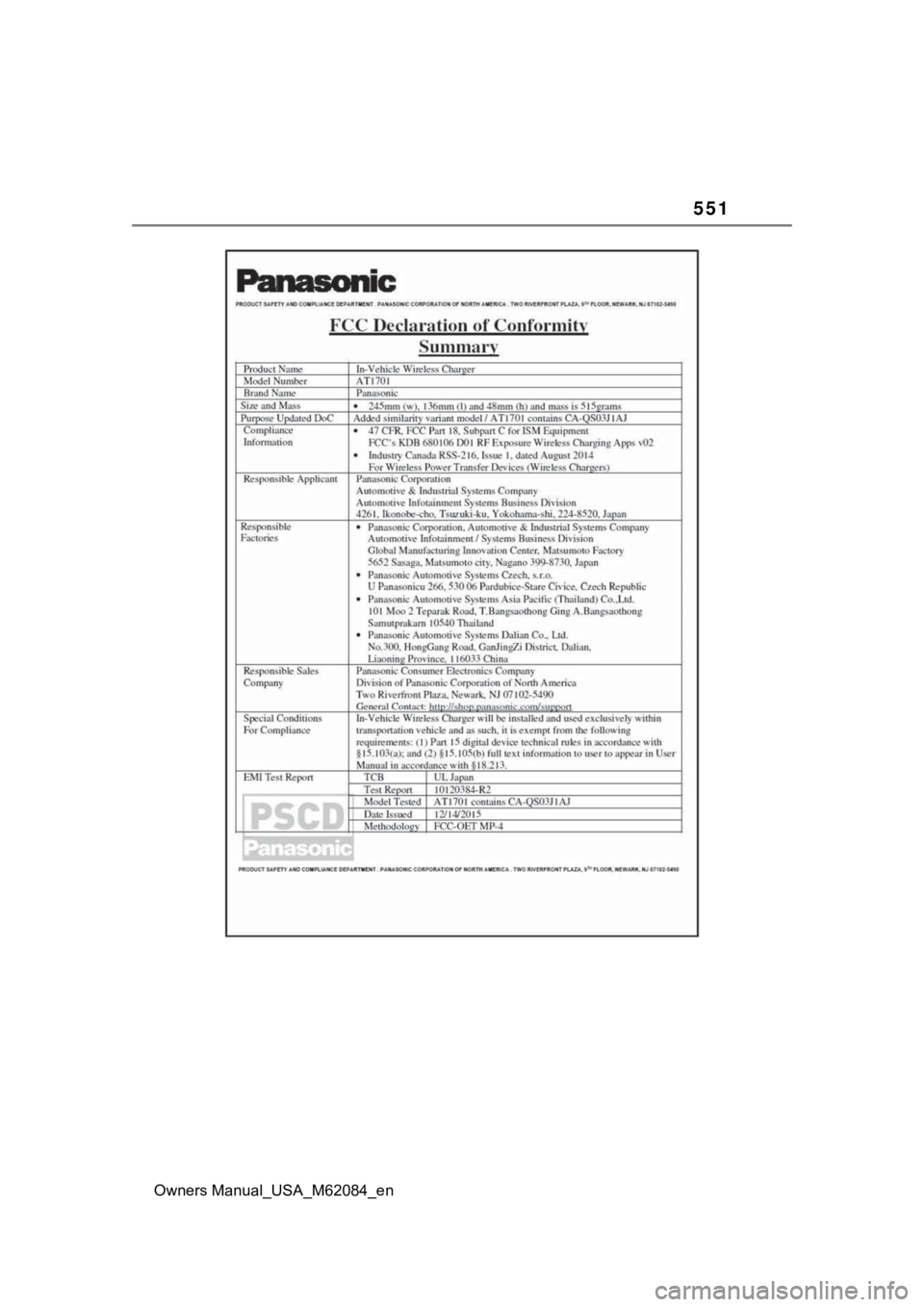 TOYOTA MIRAI 2022  Owners Manual 551
Owners Manual_USA_M62084_en 
