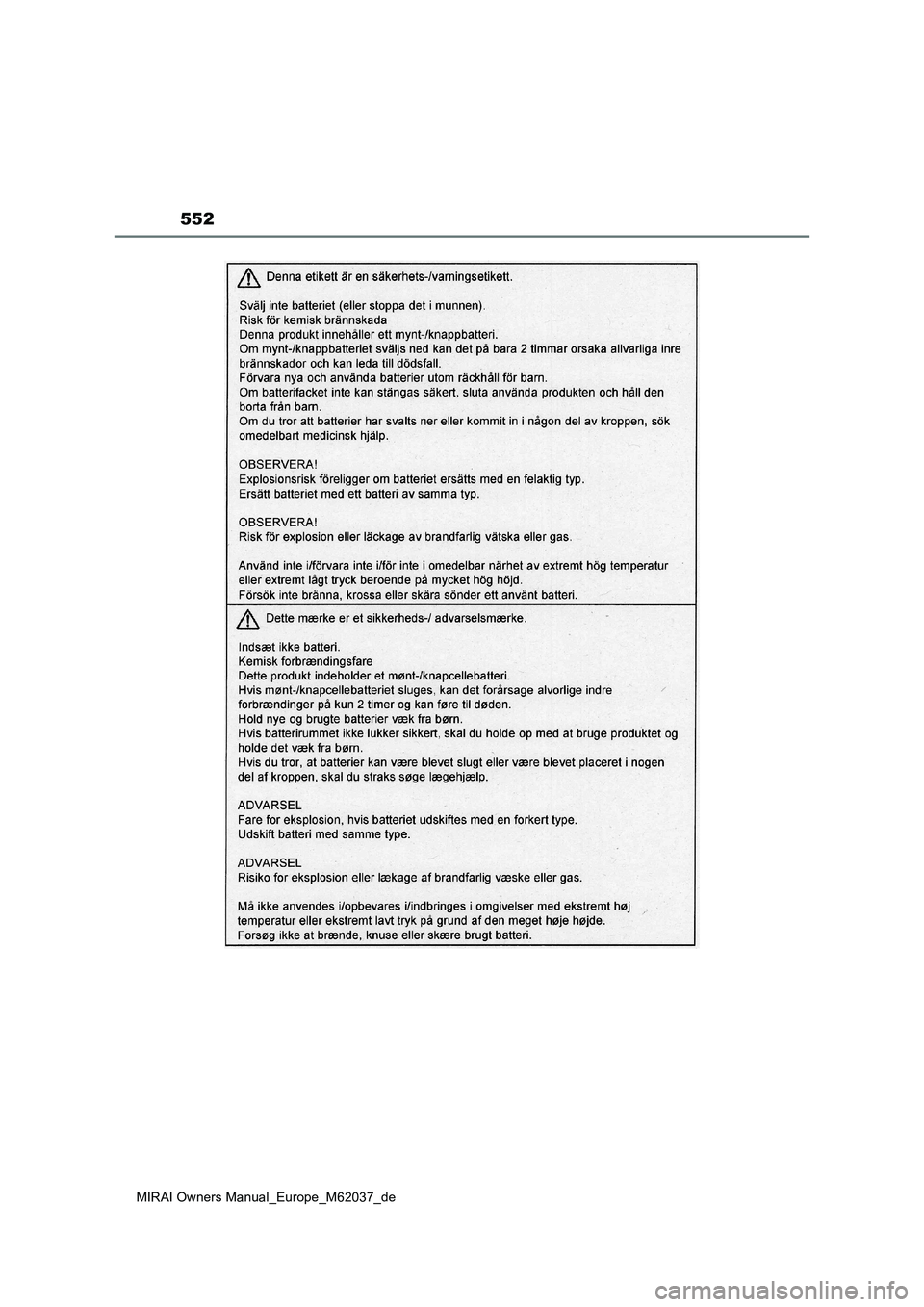 TOYOTA MIRAI 2020  Betriebsanleitungen (in German) 552
MIRAI Owners Manual_Europe_M62037_de 