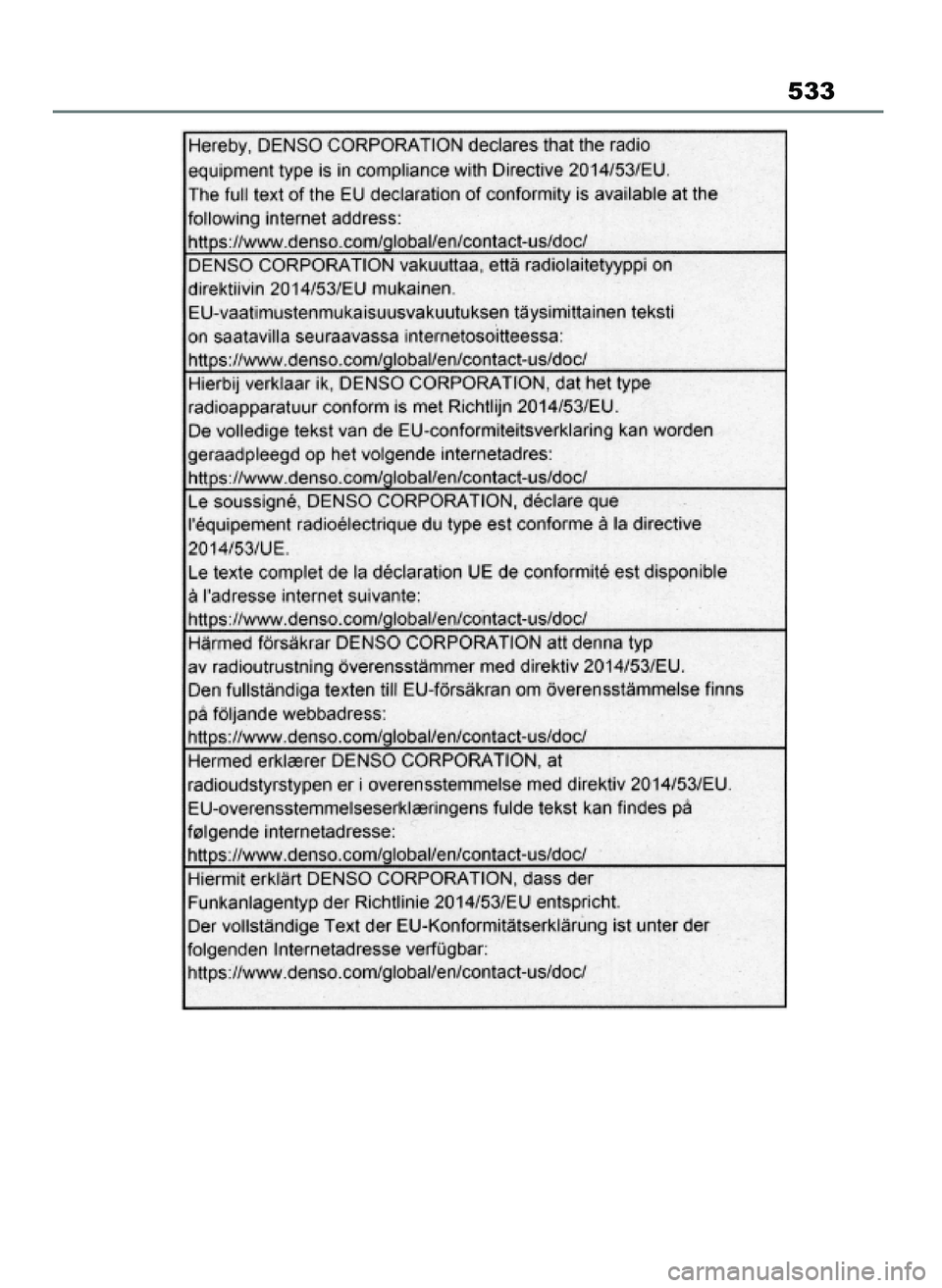 TOYOTA MIRAI 2020  Instrukcja obsługi (in Polish) 533
70 Mirai OM62035E  10/2/21  19:44  Page 533 