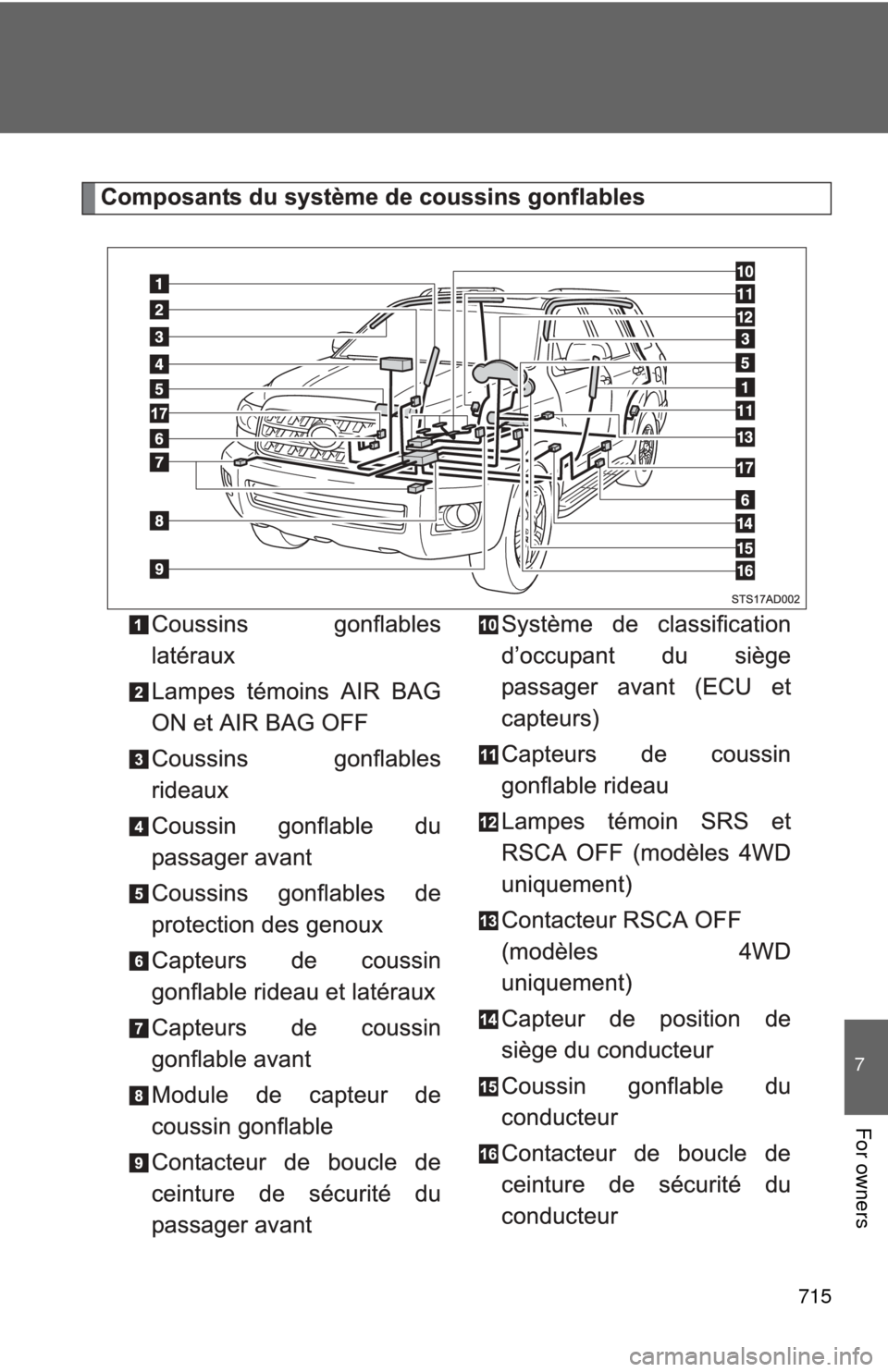 TOYOTA SEQUOIA 2013 2.G Owners Manual 715
7
For owners 